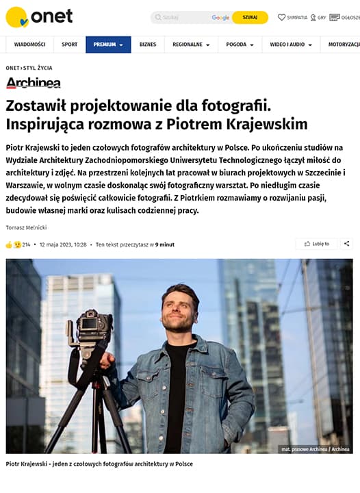 Interview for Archinea / Onet